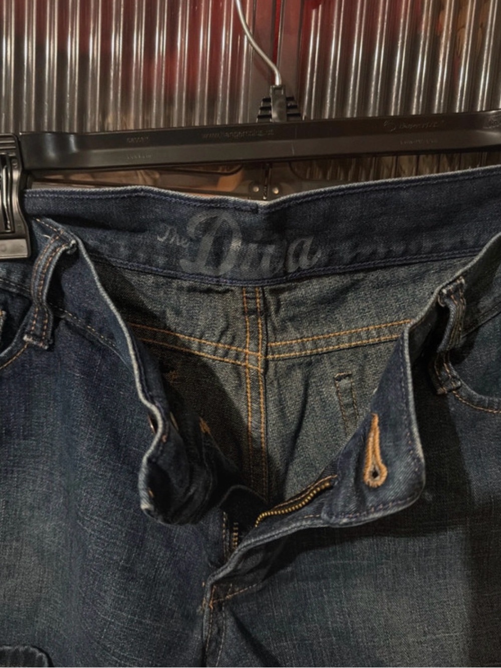 Old Navy Dark Blue Denim Shorts with Back Pocket Accent - Picture 3 of 3
